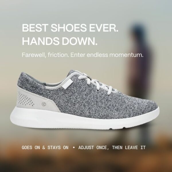 Madrid Comfortable Breathable Eco-Knit Slip On Sneakers, Convenient Hands Free Shoes | Walking Shoes for Men, Women and Elderly | Stylish for Athleisure and Travel - Regular Width - Image 2