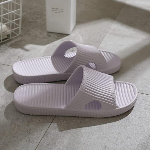 Shower Slippers for Women Men, Quick Drying Lightweight Non Slip Open-toe EVA Travel-friendly Breathable Shoes Slide Slippers for Bathroom,House Slipper,Outdoor - Image 2