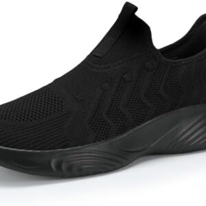 MRIP Mens Slip On Walking Shoes Lightweight Non Slip Gym Workout Running Shoes Mesh Breathable Cushion Fashion Tennis Athletic Casual Sneakers