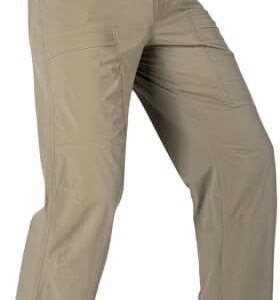 FREE SOLDIER Men's Outdoor Cargo Hiking Pants with Belt Lightweight Waterproof Quick Dry Tactical Pants Nylon Spandex