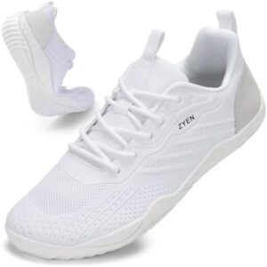 ZYEN Mens Barefoot Shoes Wide Toe Box Trail Running Sneakers Zero Drop Non-Slip Extra Wide Width Walking Shoes Minimalist Wrestling Sneakers Gym Trainer 6.5-13