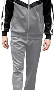Men's Tracksuits Set 2 Piece Athletic Full Zip Track Suits Workout Jogging Sweatsuit Sets for Men