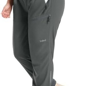 baleaf Plus Size Pants for Women Hiking Cargo Water Resistant UPF 50+ Cargo Joggers Zipper Pockets