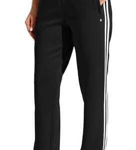 Willit Women's Track Pants Warm Up Athletic Running Sweatpants Sports Training Pants Straight Leg with Zipper Pockets