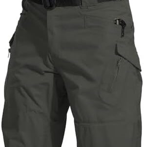 LYRXXX Men's Cargo Shorts for Hiking Outdoor Travel Lightweight Quick-Drying Waterproof Tactical Shorts with Multiple Pockets