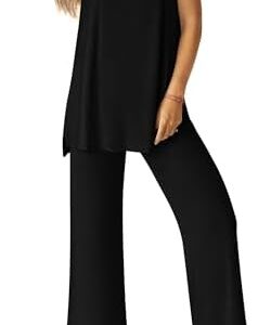 PRETTYGARDEN Women's 2 Piece Lounge Set 2025 Summer Casual Loose Tank Top Wide Leg Pants Matching Travel Outfits Tracksuit