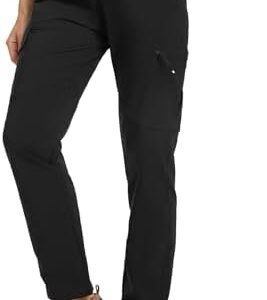 TBMPOY Women's Hiking Cargo Pants Lightweight Water Resistant Quick Dry Fishing Camping Travel Work Pant with 6 Pockets