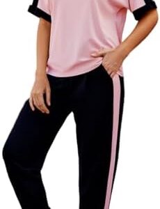 VIMPUNEC Women 2 Piece Outfits Summer Casual Lounge Sets Soft Sweatsuits Trendy Matching Sets