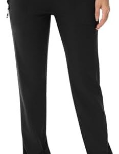 TBMPOY Women's Hiking Pants Lightweight Water Resistant Travel Joggers Quick Dry Outdoor Athletic Pants Zipper Pockets