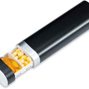 Weekly Pill Organizer 7 Day, Betife Daily Pill Box, Travel Pill Case, Cute Pill Holder to Hold Vitamins, Medicines, Supplements, Pills Organizer(Black)