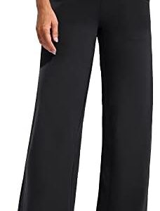 Promover Wide Leg Pants Woman Yoga Pants with Pockets Stretch Loose Casual Lounge Sweatpants Petite/Regular/Tall