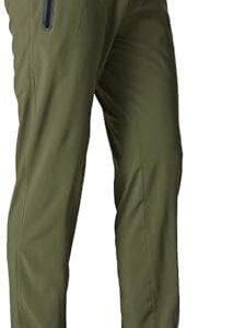 TBMPOY Men's Lightweight Hiking Travel Pants Breathable Athletic Fishing Active Joggers Zipper Pockets