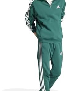 adidas Men's Tall Size Essentials 3-Stripes Fleece Tapered Cuff Pants