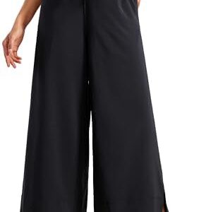 CRZ YOGA Lightweight Wide Leg Cropped Pants for Women 25" High Waisted Loose Casual Lounge Travel Work Sweatpants Summer