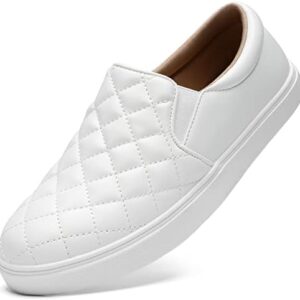 STQ Loafers for Women Memory Foam Slip On Sneakers EleeS Quilted 1.0 Comfort Fall Shoes