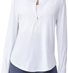 G4Free Womens UPF 50+ Sun Shirts Lightweight Golf Shirts Quick Dry Half Zip Workout Tops Running Hiking