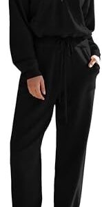 PRETTYGARDEN Women's 2 Piece Sweater Set Pullover Zip Up Sweatshirt Jogger Sweatpants Tracksuit Casual Outfit
