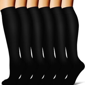 COOLOVER Copper Compression Socks for Women and Men(6 Pairs)-Best Support for Running, Athletic, Travel