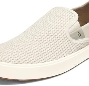 OLUKAI Lae'ahi Men's Slip On Sneakers, Lightweight Barefoot Feel & Breathable Mesh, Water Resistant Heel & Wet Grip Rubber