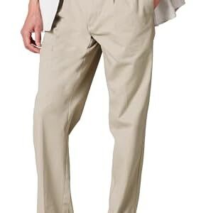Amazon Essentials Men's Classic-Fit Wrinkle-Resistant Pleated Chino Pant (Available in Big & Tall)