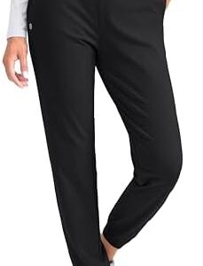 G Gradual Women's Fleece Lined Joggers High Waisted Water Resistant Thermal Hiking Pants Cold Weather Sweatpants with Pockets