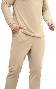 COOFANDY Men's Tracksuit 2 Piece Quarter Zip Polo Athletic Sweatsuits Casual Running Jogging Sport Suit Sets