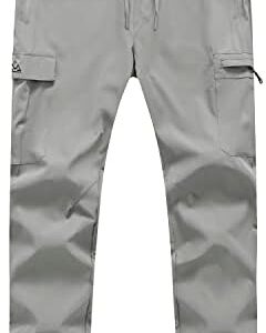 BGOWATU Hiking Pants for Men, Water Resistant Stretch Cargo Pants, Lightweight Quick Dry Outdoor Fishing Pants
