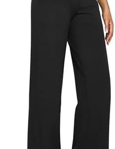 G4Free Yoga Pants Women Wide Leg Pants with Pockets High Waist Stretch Dress Casual Sweatpants Petite/Regular/Tall