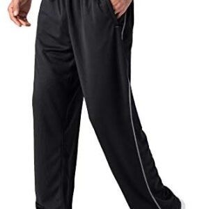 MAGNIVIT Men's Lightweight Sweatpants Loose Fit Open Bottom Mesh Athletic Pants with Zipper Pockets