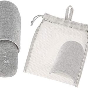 BUXTON Cozy Lightweight and Memory foam Indoor Slippers for Womens and Mens(unisex), Foldable Slippers with Mesh bag-For Home,Travel,Spa and Hotel