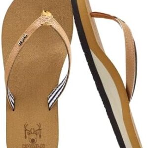 KuaiLu Womens Arch Support Flip Flops Comfortable Yoga Mat Slip on Summer Beach Walking Thong Cushion Sandals