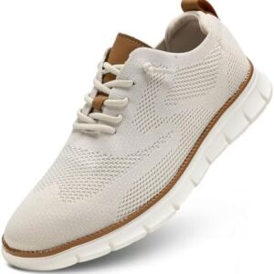 Men's Casual Dress Shoes Fashion Walking Sneakers Mesh Business Oxfords Work Lightweight Soft Sole