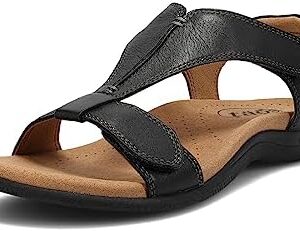 Taos The Show Premium Leather Women's Sandal - Experience Everyday Style, Comfort, Arch Support, Cooling Gel Padding and an Adjustable Fit for Exceptional Walking Comfort