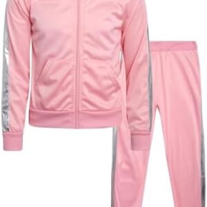 Angel Face Girls' Tracksuit Set - 2 Piece Tie Dye Tricot Zip Sweatshirt and Joggers (7-12)