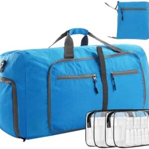 Felipe Varela Duffle Bag with Shoes Compartment and Adjustable Strap,Foldable Travel Duffel Bags for Men Women,Waterproof Duffel Bags