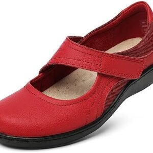 Women's Classic Comfort Mary Jane Flats Fashion Casual Dress Shoes Cute Closed Toe Slip On Lightweight Breathable Walking Shoes