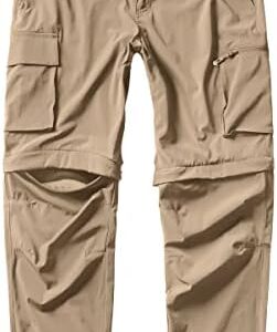 Gash Hao Mens Hiking Convertible Pants Outdoor Waterproof Quick Dry Zip Off Lightweight Fishing Pants