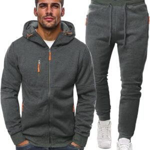 Hakjay Sweatsuits for Men 2 Piece Hoodie Men's Jogging Tracksuit Set Casual Athletic Long Sleeve Outfit Pullover Suit Set
