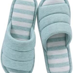 shevalues Open Toe House Slippers for Women Men Soft Cotton Indoor Shoes Memory Foam Slip On bedroom Slippers
