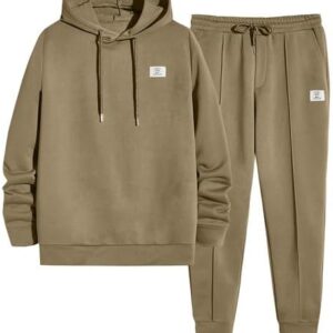 JMIERR Men's 2 Piece Outfits Hoodie Sweatshirt Tracksuit & Joggers Sweatpants Sweatsuit Set