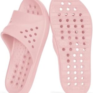 Shower Shoes for Womens Mens Massage Pool Slides with Arch Support Quick Drying Beach Sandals Non Slip Summer Bathroom Indoor House Slippers with Drain Holes