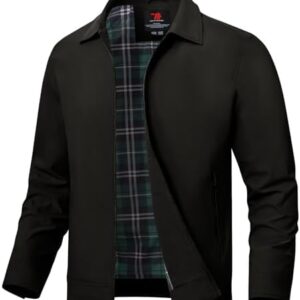 TBMPOY Men's Lightweight Jackets Casual Windbreaker Stylish Light Fall Spring Golf Work Dress Business