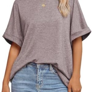 ATHMILE Womens Oversized T Shirts Summer Tops Spring Casual Loose Fit Workout Short Sleeve 2025 Beach Vacation