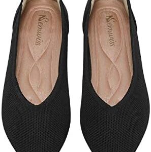 Semwiss Women's Ballet Flats Comfortable Casual Dressy Shoes,Work Flats Office Shoes Pointed Toe Leopard Flats.