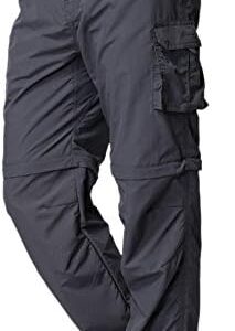 Mens Hiking Pants Convertible Quick Dry Zip Off Fishing Travel Safari Pants