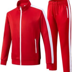 Men's Tracksuits 2 Piece Outfits Sweatsuits for Men Long Sleeve Track suits Athletic Full Zip Active Sports Sets
