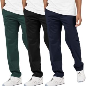 Ultra Performance 3 Pack Mens Athletic Open Bottom Sweatpants Active Track Pants Casual Tricot Wide Leg Sweat Pants for Men