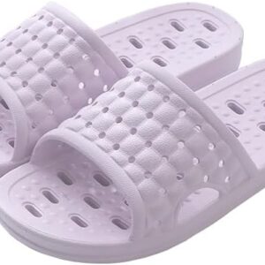 Quick Drying Shower Slippers for Women Men, Non Slip Lightweight Open-toe Travel-friendly Breathable Shoes Slide Slippers for Bathroom,Indoor,Outdoor