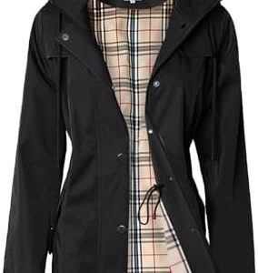 SaphiRose Women's Long Hooded Rain Jacket Outdoor Raincoat Windbreaker