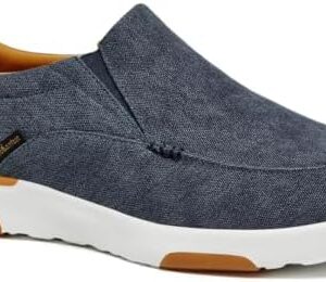 OrthoComfoot Men's Orthopedic Comfortable Slip-On Shoes with Arch Support, Orthotic Loafers for Plantar Fasciitis, Canvas Leisure Vintage Flat Walking Shoes for Foot and Heel Pain Relief